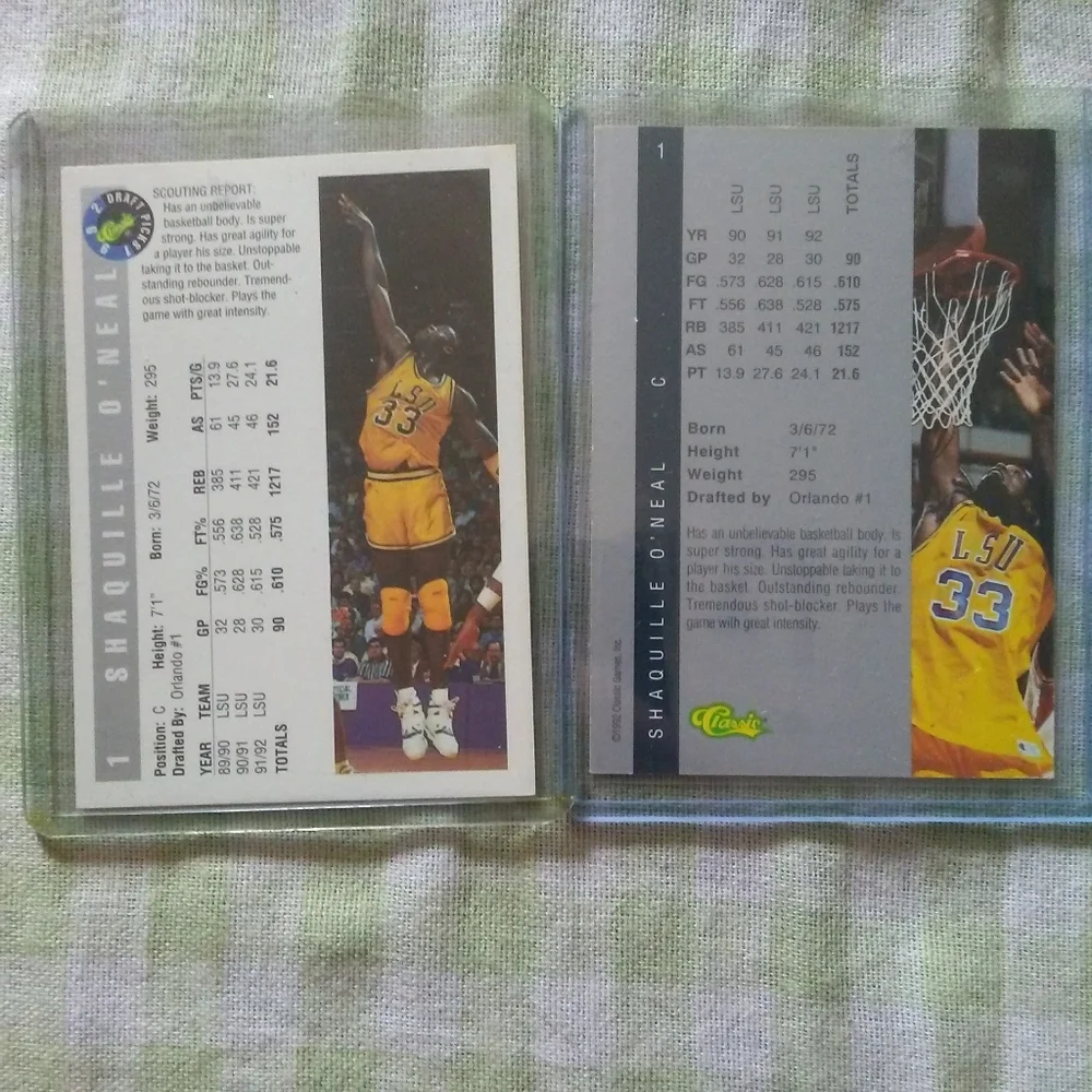 Shaq Classic Rookie 2 Card Lot